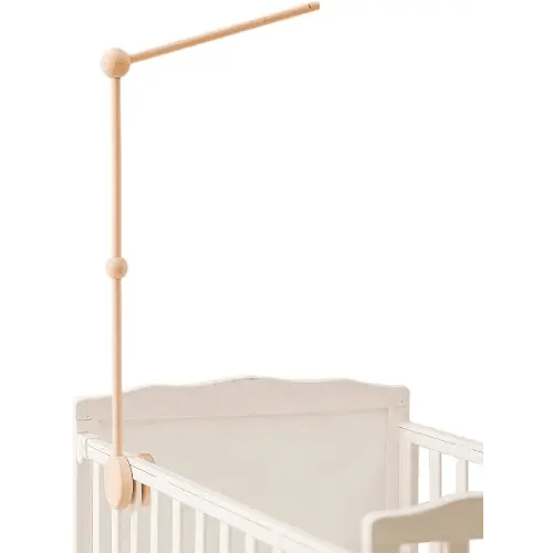 IEATFO Baby Crib Mobile Arm - Wooden Baby Mobile Crib Holder for Hanging Baby Crib Attachment for Nursery Decor