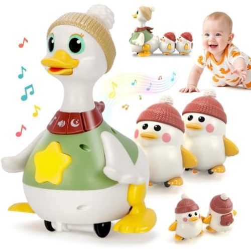 KETIEE Baby Toys 6-12 Months, Waddling Duck Toy for Tummy Time Toddlers