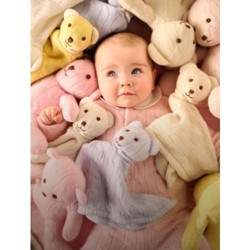 Teddy Bear Stripe Throw Blanket | Ralph Lauren