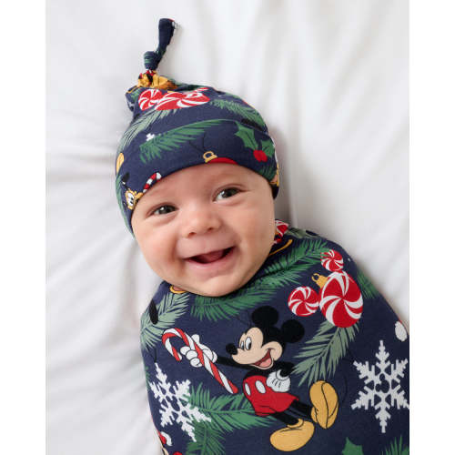 Disney Mickey & Friends Deck The Halls Swaddle & Hat Set | Little Sleepies