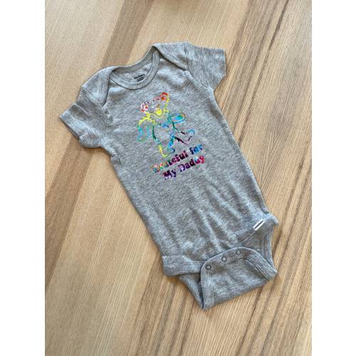 Grateful for My Daddy - Grateful Dead Tie Dye Baby Bodysuit • Baby Gift for Dad/Husband • First Father’s Day - Size: 3-6 months US kids' numeric