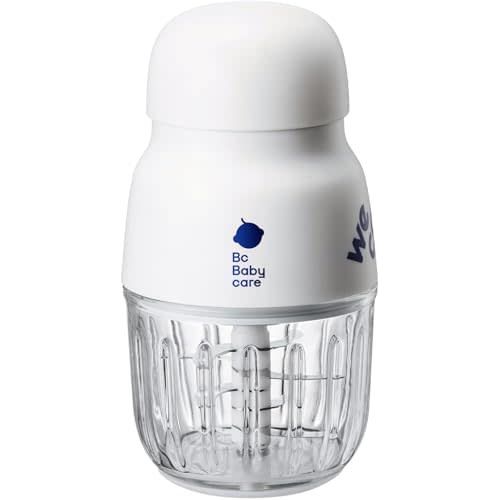 Bc Babycare Baby Food Maker-Baby Food blender for Fruit, Vegatable & Meat,Mini Food Processor for Potatoes, Grapes & Strawberries,White,10oz