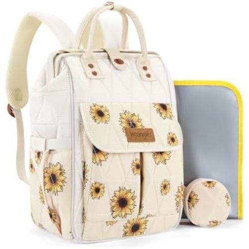 Montana West Wrangler Aztec Diaper Bag Backpack Western Backpacks for Moms Baby Essentials Bag with Twist-Lock Closure, Insulated Pockets, Portable Changing Pad, Stroller Straps, Pacifier Case