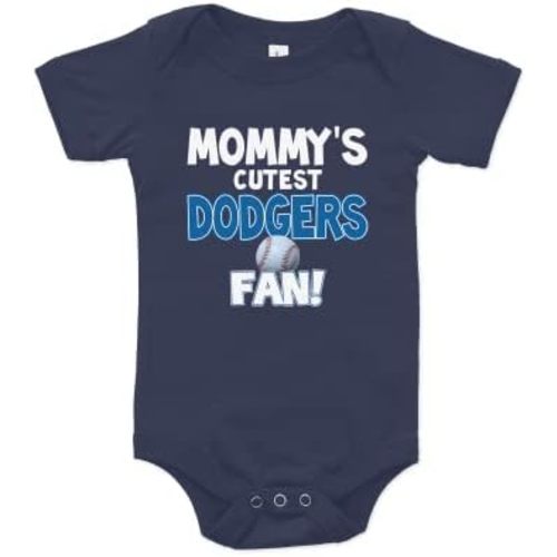 NanyCrafts Baby's Mommy's Cutest Dodgers Fan Bodysuit, Baby Dodgers Fan