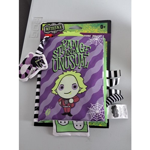 Beetlejuice STRANGE & UNUSUAL Softbook Plush Sensory Crinkle Toy Infants NEW