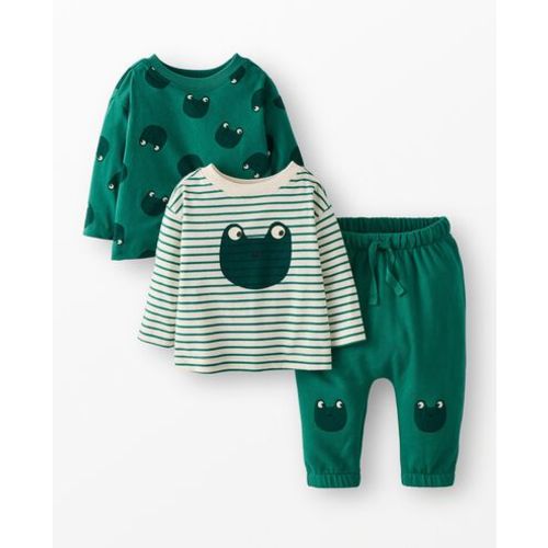 3-Pack Long Sleeve T-Shirts & Appliqué Pants Set
