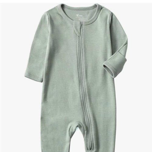 O2 BABY Baby Boys Girls Organic Cotton Zip-Front Sleeper Pajamas, Footed Sleep 'n Play