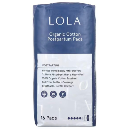 Lola, Organic Cotton Postpartum Pads, 16 Pads