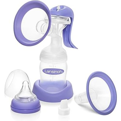 Lansinoh Manual Breast Pump, Hand Pump for Breastfeeding