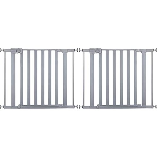 Safety 1st Walk Through Baby Gate with Door, Adjustable Pressure Mount Lift, Dog Gates, Fits 29"-38" Wide, 2-Pack, Silver
