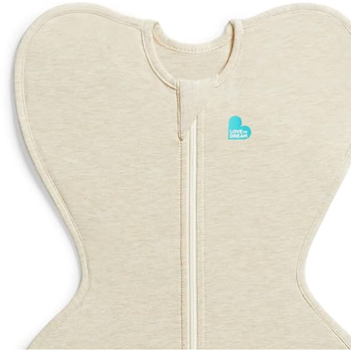 Love to Dream Swaddle UP, Sleep Sack 0-3 Months, Self-Soothing, Improves Sleep, Snug Fit Helps Calm Startle Reflex, Baby Essentials Must Haves Newborn, 1.0 TOG, 8-13 lbs, Oatmeal