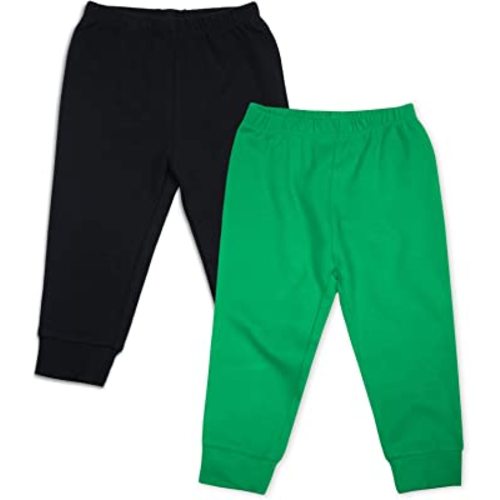 SOBOWO Baby Boy Pants 2 Pack 100% Cotton Solid Baby Joggers 0-24 Months