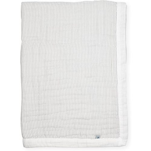 Little Unicorn Organic Cotton Muslin Baby Quilt (Sand Stripe, 30 x 40 inches)