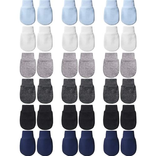 18 Pairs Newborn Baby Mittens Infant Toddler Gloves No Scratch Mittens Gloves for 0-6 Months Baby Boys Girls