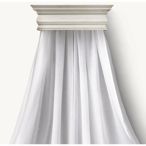 Heirloom White Carved Wood Canopy Bed Crown | RH Baby & Child