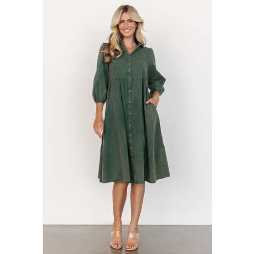 Sari Babydoll Dress | Green