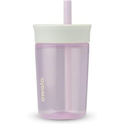Owala Kids Insulation BPA-Free Plastic Tumbler with Spill Resistant Flexible Straw, Easy to Clean, Kids Water Bottle, Great for Travel, Dishwasher Safe, 15 Oz, Mint and Pink, (Unicorn)