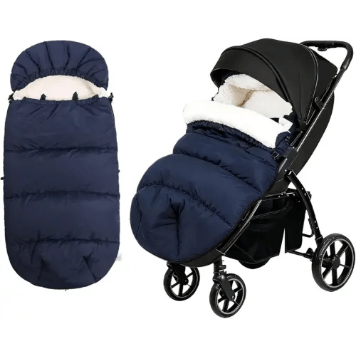 Waterproof &Thicken Universal Stroller Blanket for Babies,Toddler's Stroller Sleeping Bag & Footmuff & Bunting & Cover for Autumn Winter (Blue)