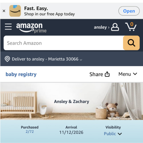 Amazon: Baby Registry
