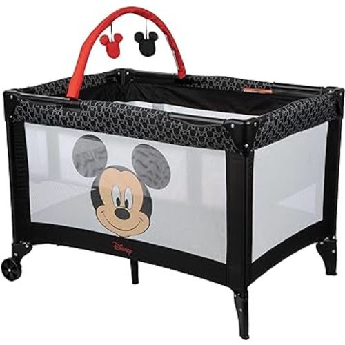 Disney Baby® 3D Ultra Play Yard with Bassinet and Storage Bag, Peeking Mickey