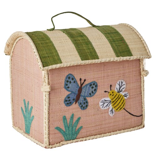 Storage Box, Soft Pink/Butterfly from RICE | RoyalDesign