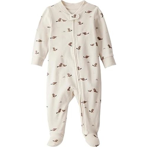 little planet by carter's Neutral Sleep and Play made with Organic Cotton, Beavers, NB