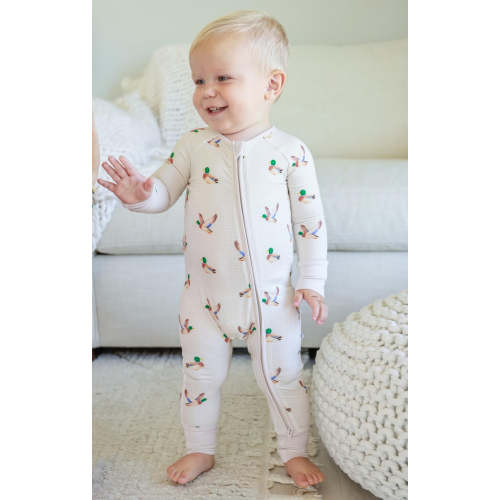 Convertible Zip Romper in Little Mallard | Caden Lane