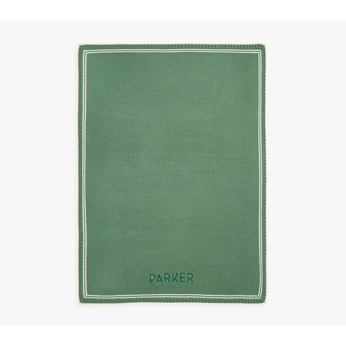 Preppy Soft Touch Knit Border Baby Blanket
