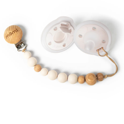 mōmi babypace pacifier gift set - pearl
