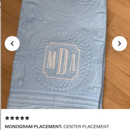Personalized Embroidered Heirloom Quilt | Elegant Font | Custom Name/Monogram| Baby Shower Gift | Monogrammed Baby Blanket | Newborn Gift