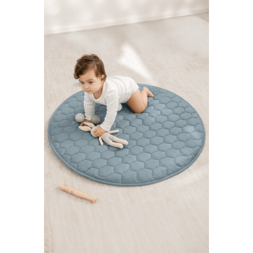 Premium Play Mat with Non-Slip Bottom, Round, Large