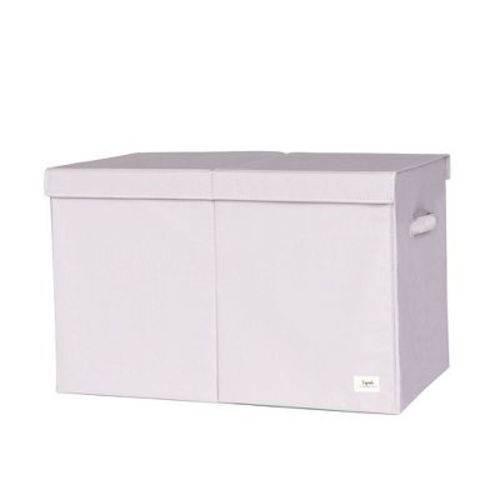 3 Sprouts Kids Recycled Fabric Folding Toy Chest - Solid Gray