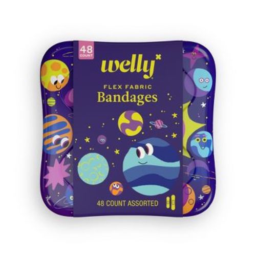 Welly Kids' Flex Fabric Bandages - Space - 48ct