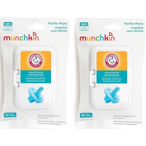 Munchkin Arm & Hammer Pacifier Wipes for Baby Essentials, 72 Count