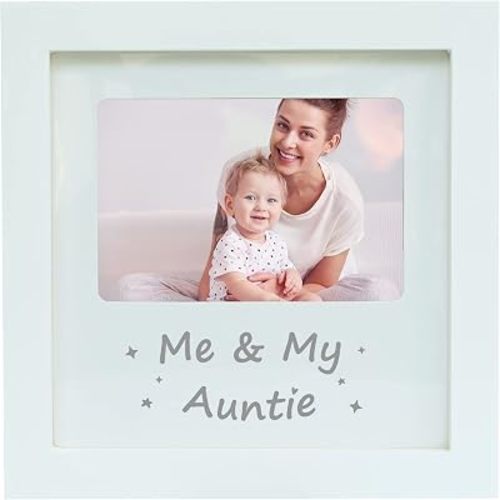 Me and My Auntie Picture Frame, Aunt Picture Frame Baby Keepsake Photo Frame, New Aunt Gifts, Nursery Décor, White
