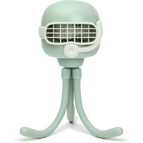 haakaa Portable Baby Stroller Fan, 120° Auto Oscillation for Gentle Airflow
