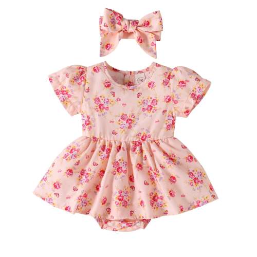 2-Piece Baby Flora Romper