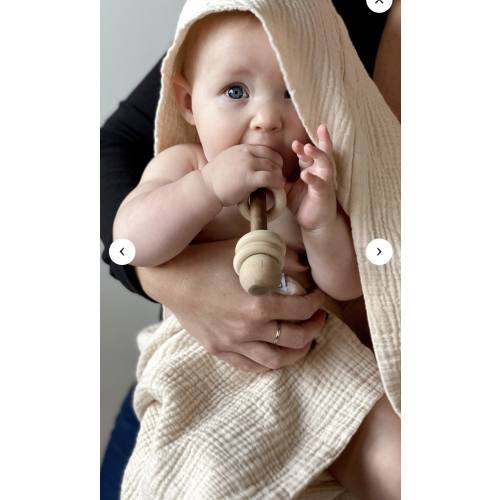 SMALL Hooded Cotton Gauze Towel for Baby / 36X36 / Cotton Muslin - Beach or Bath Towel