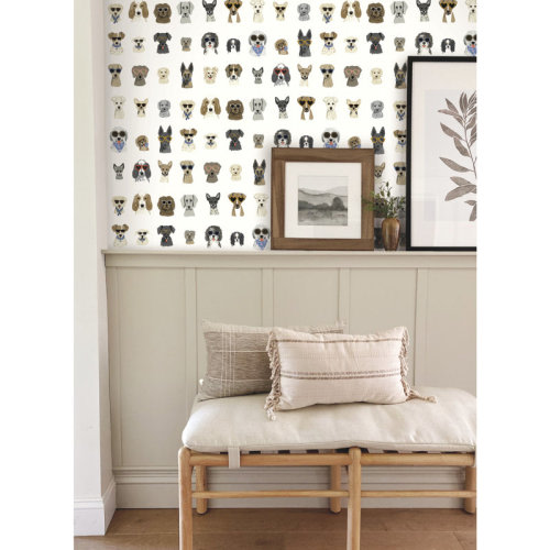 Rifle Paper Co. Dog Days 20" L x 27" W Peel and Stick Wallpaper Roll & Reviews | Wayfair