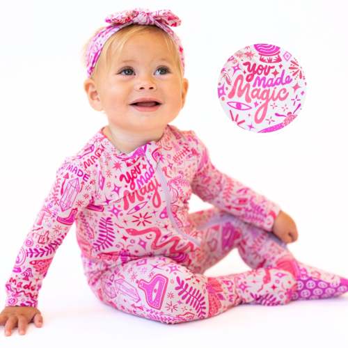 The Second-Skin Footie | Mystic Mama (Pink) | Raising Mama