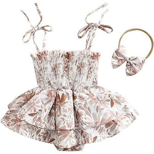 Baby Girls Summer Denim Romper Clothes Dress Newborn Onesie Sunsuit 3 6 9 12 18 Months One-Piece Jumpsuits Outfits