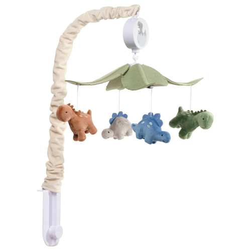 Lambs & Ivy Dino-Might Dinosaur Musical Baby Crib Mobile in Multicolor