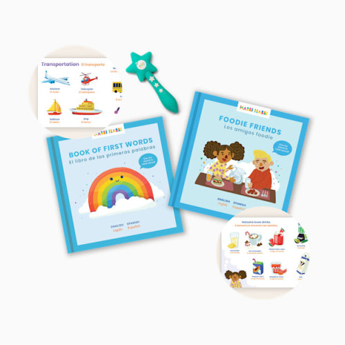 Habbi Habbi Baby's First Bilingual Books Bundle (Wand + 2 Books) - Spanish-English