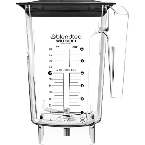 Blendtec 90 oz WildSide Jar, Commercial Grade - Five-Sided Replacement Blender Jar - Compatible with Blendtec Blenders - 36 oz Blending Capacity - Clear