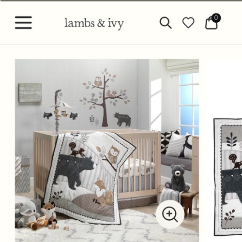 Woodland Forest Animal Nursery 5-Piece Baby Crib Bedding Set - Gray – Lambs & Ivy