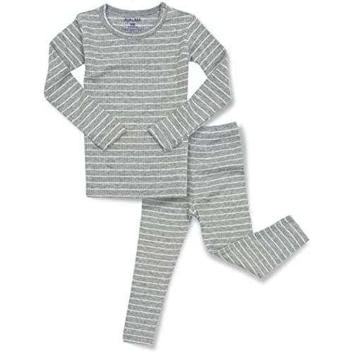 AVAUMA Stripe Pattern Baby Boys Girls Pajama Set Kids Toddler Snug fit Ribbed Sleepwear pjs for Daily Life Style