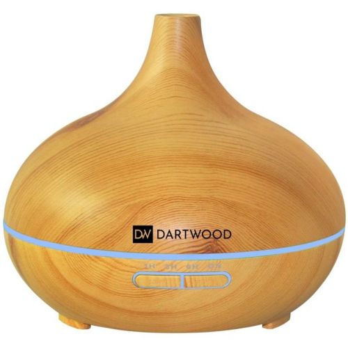 Dartwood Premium Ultrasonic Aroma Diffuser and Humidifier - Essential Oil and Mist Vaporizer with 7 LED Lighting Modes & 4 Timers (300ml)