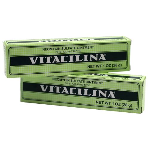 VITACILINA, First Aid Antibiotic, Skin Ointment to Help you Treat Minor Scrapes, Cuts, Burns, Prevent Infections, Skin Unguent, 2-Pack of 1 Oz, Tubes, 2 Count