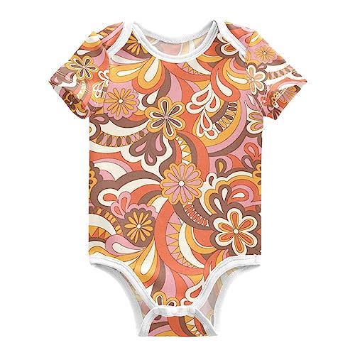 vvfelixl Baby Bodysuits Short Sleeve Cotton Baby Clothes For Boys Funny Baby Suits For Girls 0-24 Months
