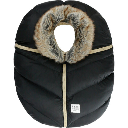 Car Seat Cocoon, Black Tundra - 7AM Enfant Outerwear | Maisonette
